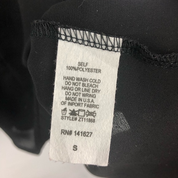 Altar’d State Black Lace Cold Shoulder Tie Blouse - Picture 5 of 6